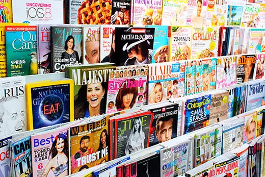 Foto: Serviços de propaganda de revista, publicidade, anúncio, mídia offline